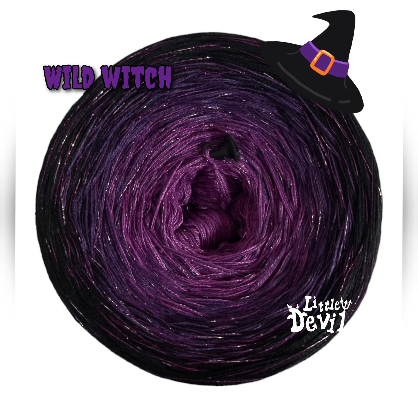 WILD WITCH - THISTLE/ AUBERGINE/ BLACK + GLITTERY VISCOSE