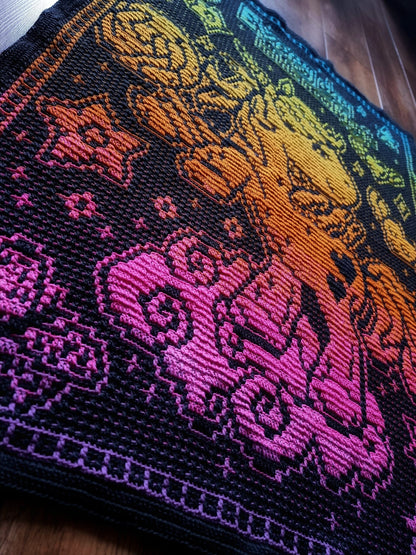 unisaic blanket PDF crochet chart