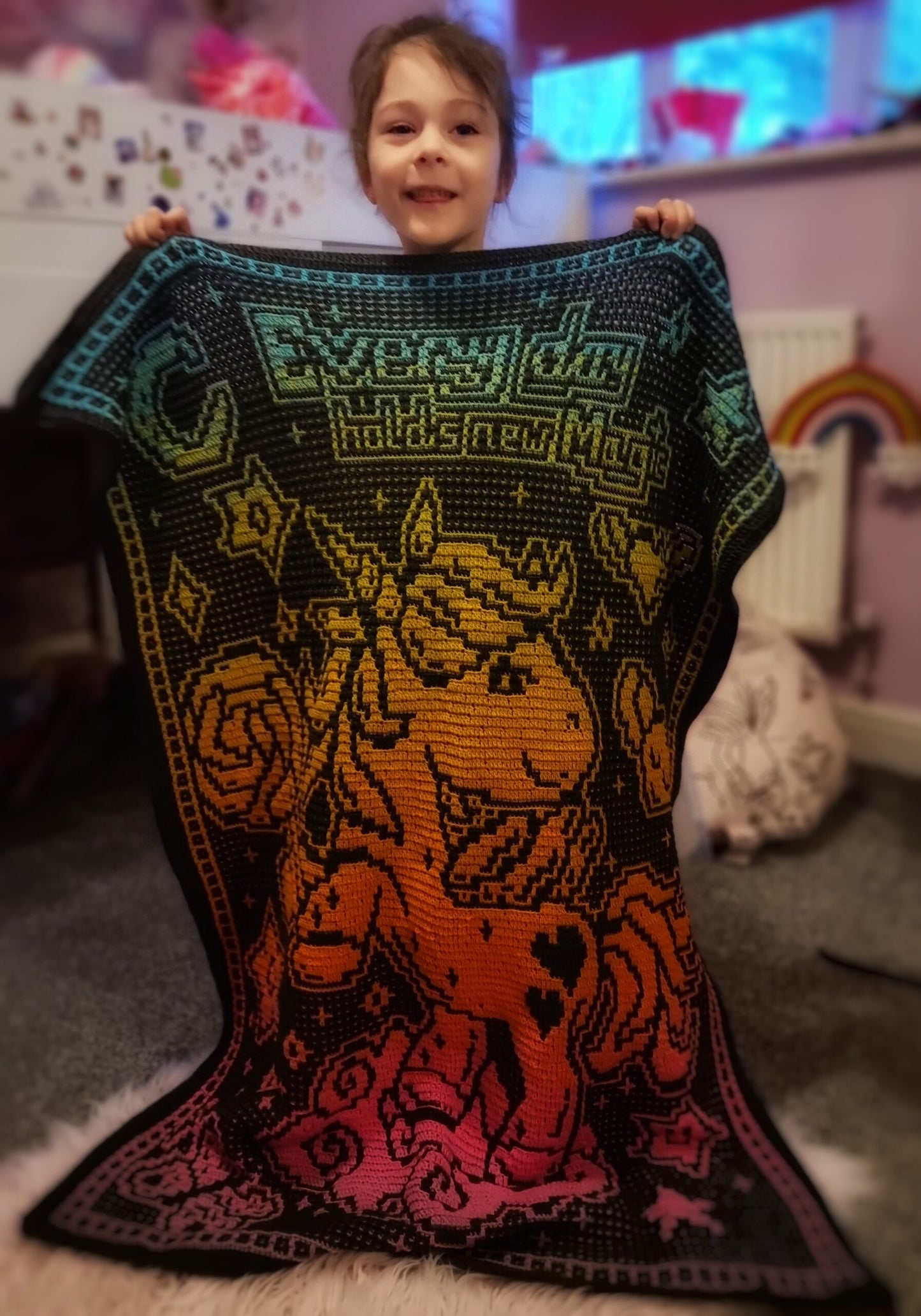 unisaic blanket PDF crochet chart