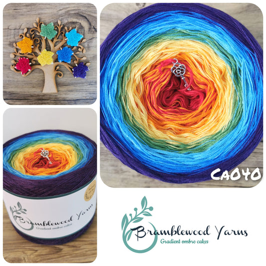 CA040 red/ orange/ gold/ frog/ capri/ azure/ aubergine