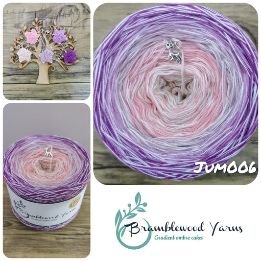 JUM006 peach/ blush/ dirty pink/ amethyst/ oleander + white