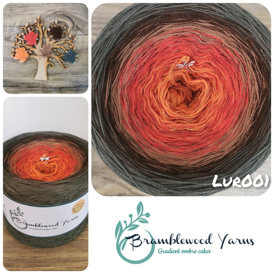 LUR001 mango/ brick/ mocha/ brown/ khaki + brown lurex