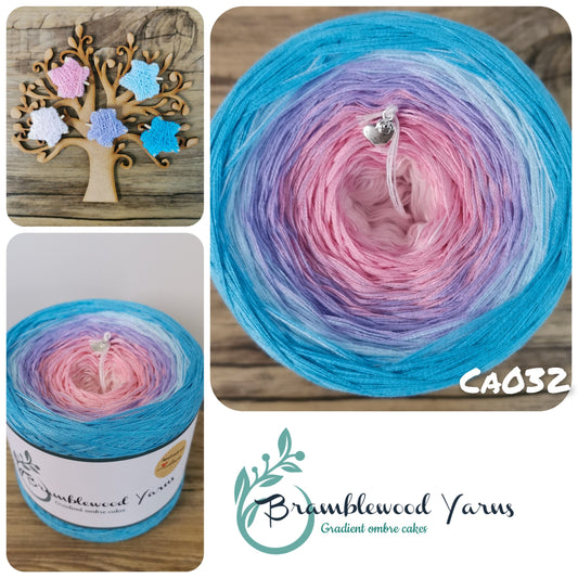 CA032 pastel pink/ pink/ crocus/ firefly blue/ capri