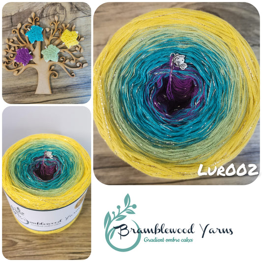 LUR002 thistle/ opal/ leaf green/ sunny + gold