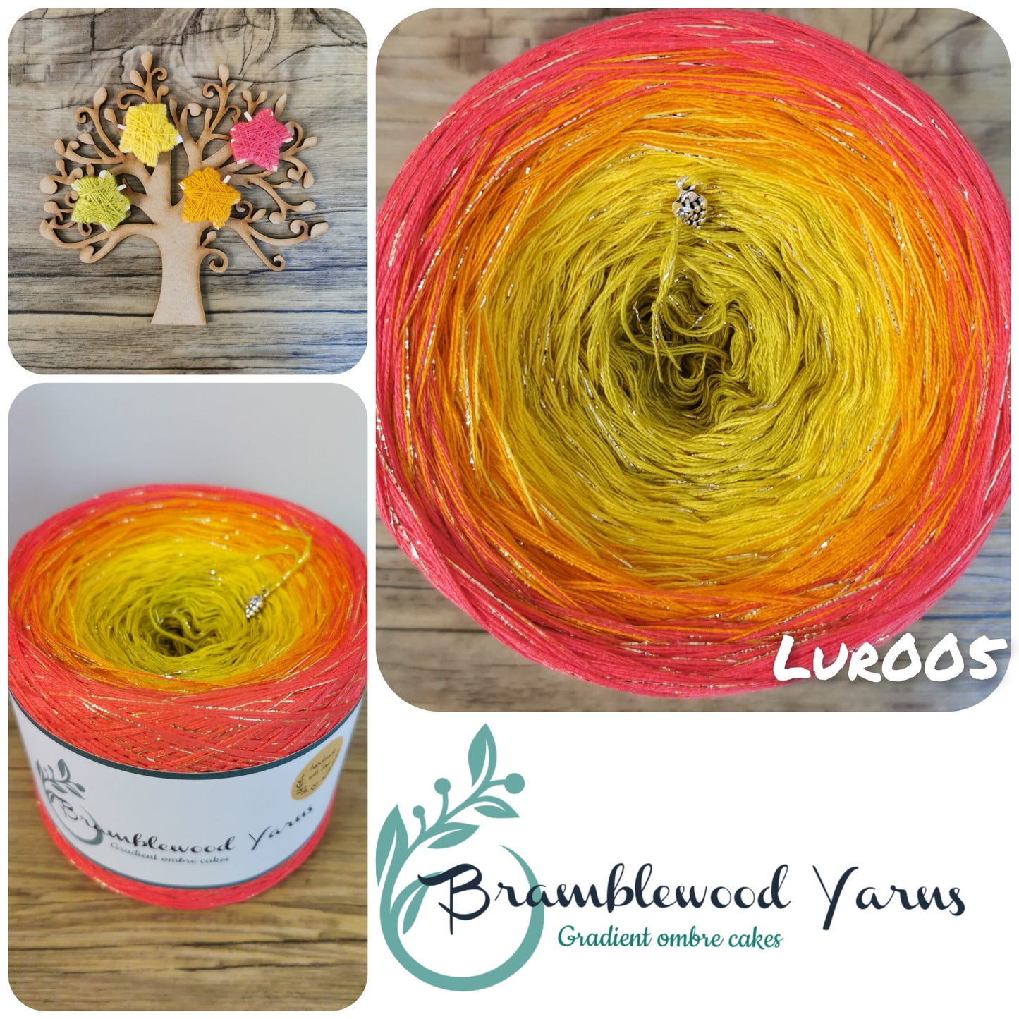 LUR005 lime/ sunny/ orange/ lobster + gold