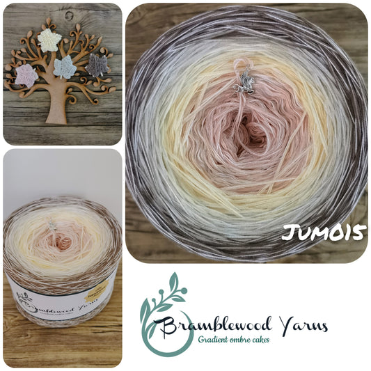 JUM015 PEACH/ VANILLA/ ALABASTER/ MUD + WHITE