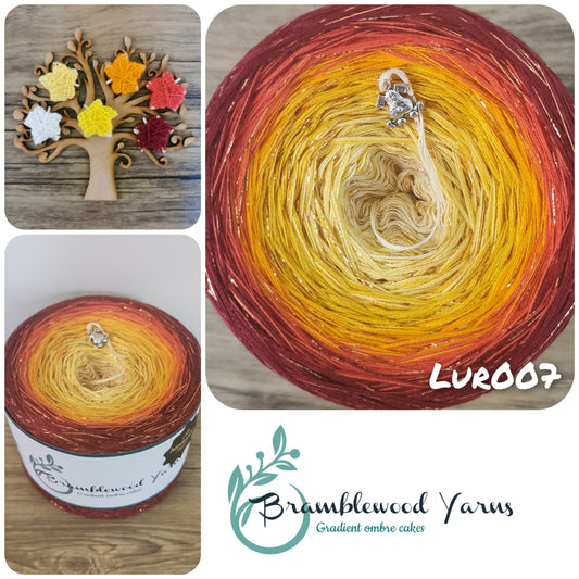 LUR007 CREAM/ VANILLA/ GOLD/ ORANGE/ BRICK/ MALAGA + COPPER