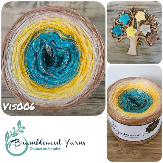 VIS006 OCEAN GREEN/ OPAL/ SUNNY/ GOLD/ BEIGE/ MOCHA + COPPER