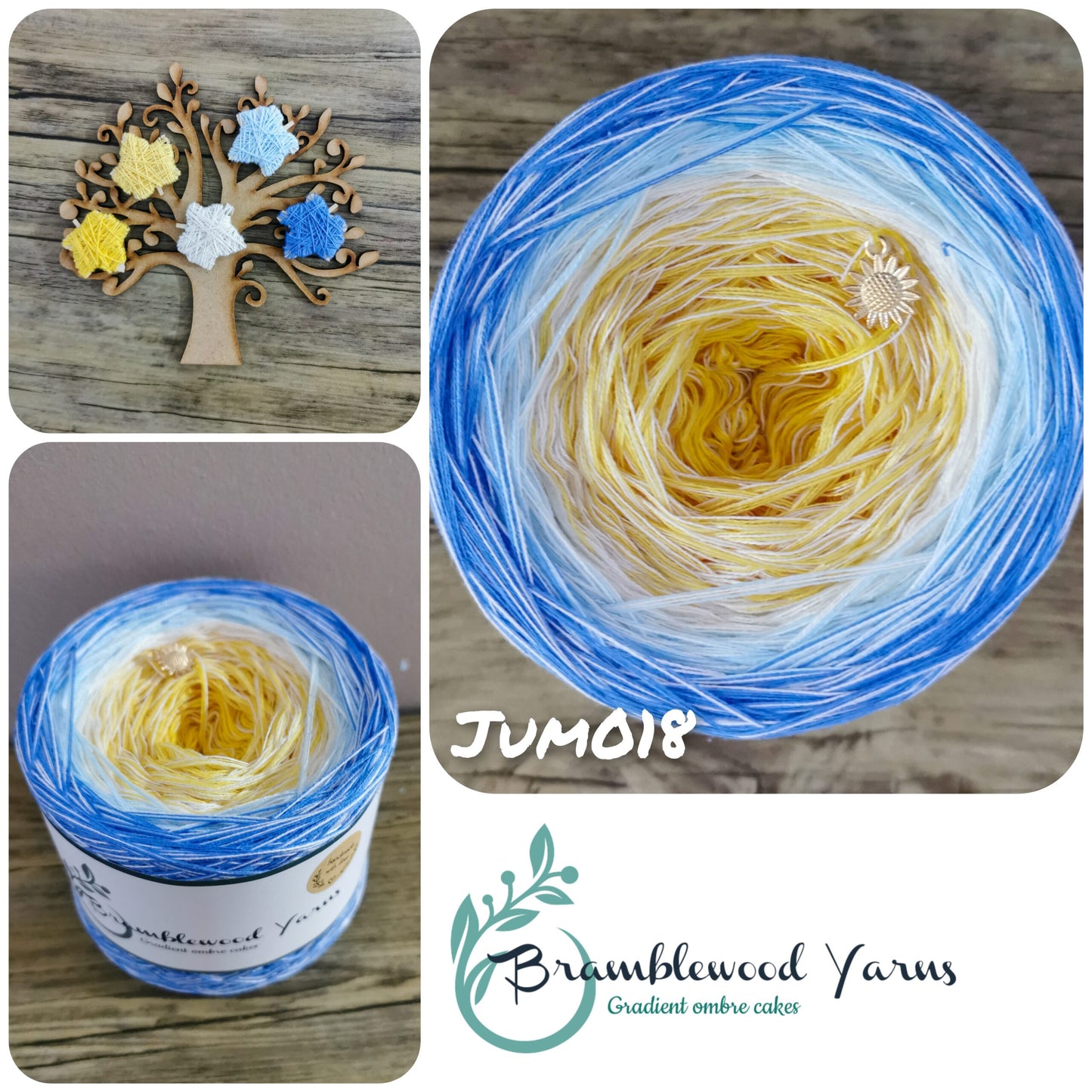 JUM018 SUNNY/ GOLD/ CREAM/ FIREFLY BLUE/ SKY + WHITE