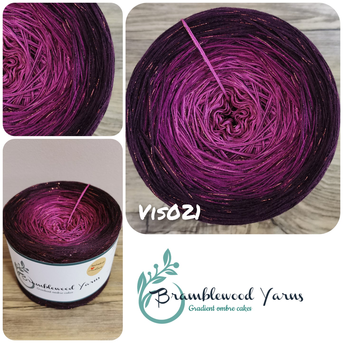 VIS021 RASPBERRY/ BLACKBERRY/ CHIANTI +  GLITTERY VISCOSE