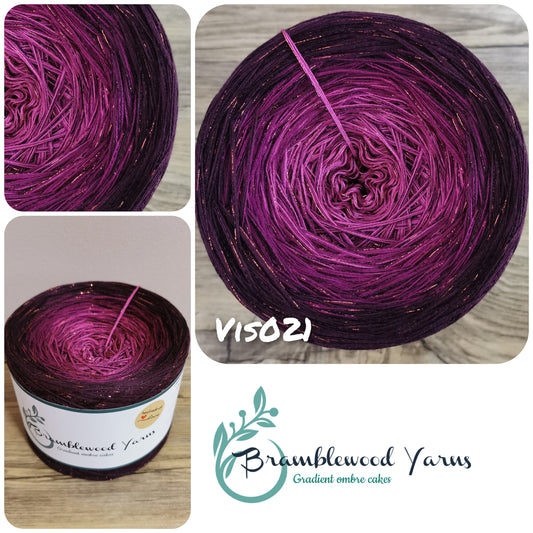 VIS021 RASPBERRY/ BLACKBERRY/ CHIANTI +  GLITTERY VISCOSE