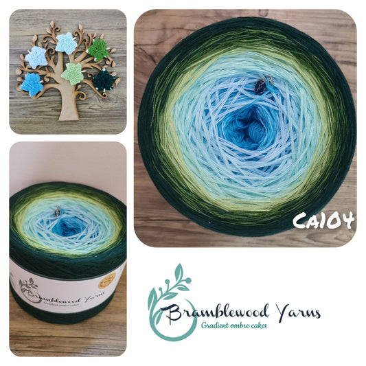 CA104 CAPRI/ FIREFLY BLUE/ MINT/ LEAF GREEN/ FERN/ BOTTLE GREEN