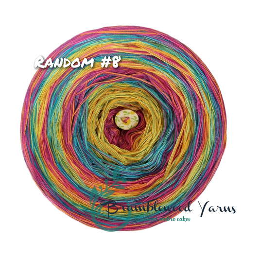 RANDOM #8 THISTLE/ HOT PINK/ FUCHSIA/ ORANGE/ SUNNY/ LIME/ FROG/ RIVIERA/ PEACOCK