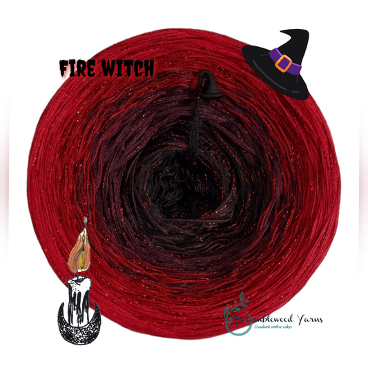 FIRE WITCH - BLACK/ CHIANTI/ BURGUNDY/ RED + RED/BLACK LUREX