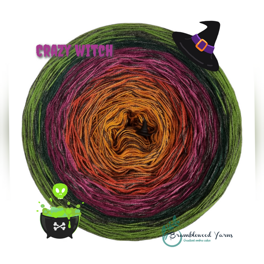 CRAZY WITCH - ORANGE/ BURNT ORANGE/ BRICK/ RASPBERRY/ BLACKBERRY/ BOTTLE GREEN/ FERN + ASH