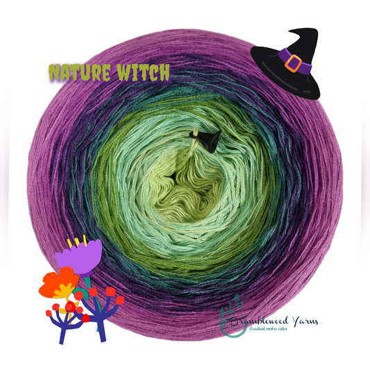 NATURE WITCH - LEAF GREEN/ GRASS/ FERN/ EMERALD/ AUBERGINE/ THISTLE/ OLEANDER