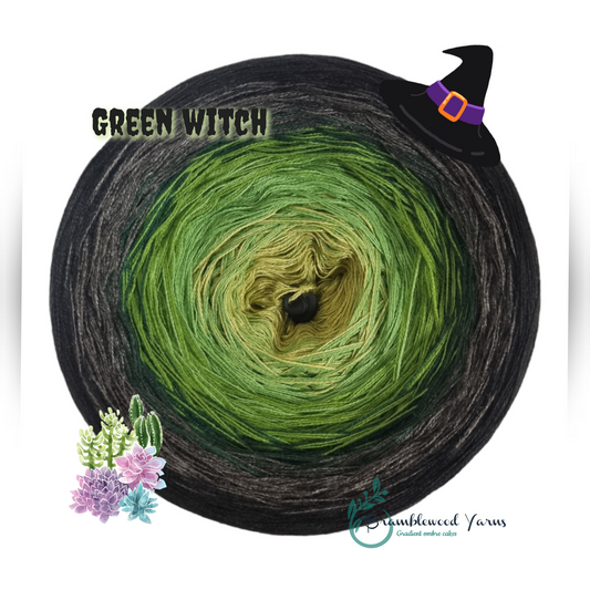 GREEN WITCH - GREEN OLIVE/ FROG/ FERN/BOTTLE GREEN/ ASH/ BLACK