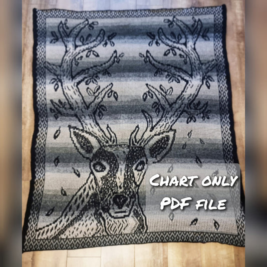 OHDEERSAIC MOSAIC BLANKET, PDF CHART ONLY, NO WRITTEN INSTRUCTIONS