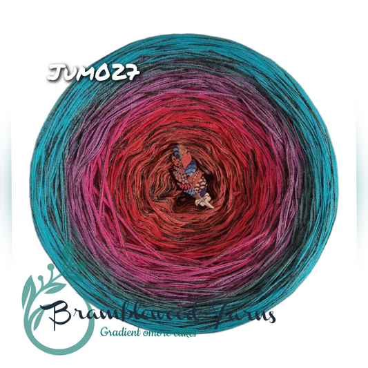 JUM027 LOBSTER/ CHERRY/ HOT PINK/ OLEANDER/ PETROL II/ PEACOCK + ASH