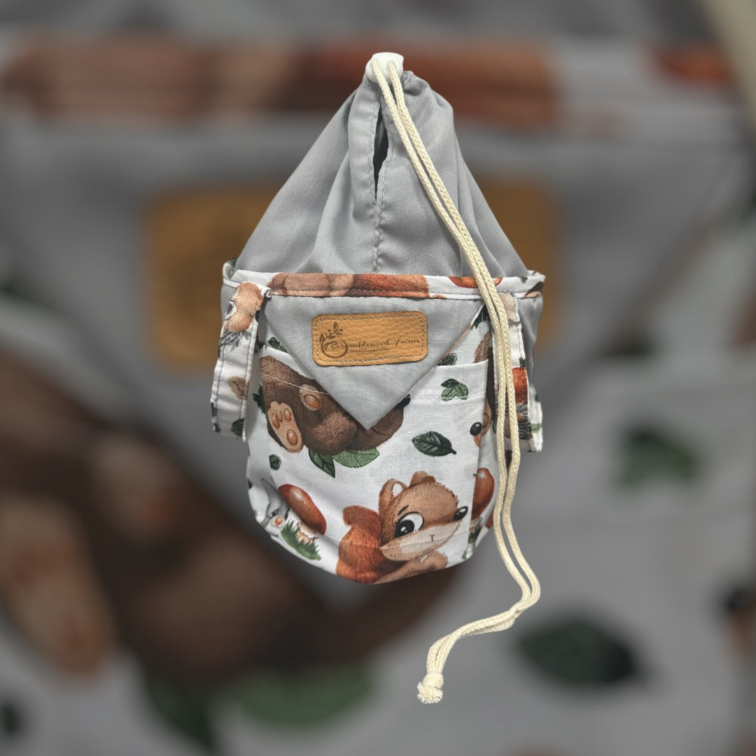 FOREST ANIMAL BRAMBLEBAG WITH CLOSING TOP