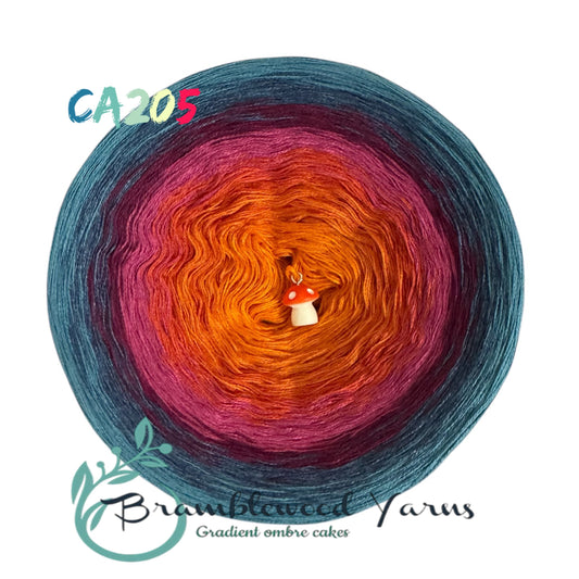 CA205 - ORANGE/ BURNT ORANGE/ RUST/ RASPBERRY/ BLACKBERRY/ DENIM/ LIGHT PETROL