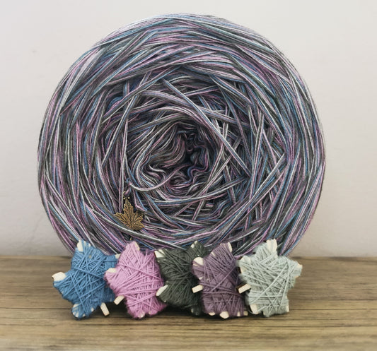 5004 OLIVE/ KHAKI/ AMETHYST/ VIOLET/ DOVE BLUE MELANGE CAKE