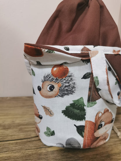 FOREST ANIMALS BRAMBLEBAG WITH CLOSING TOP