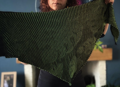 Monstera illusion shawl PDF pattern