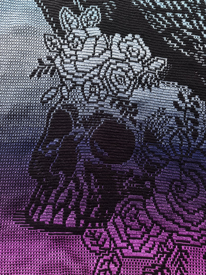 crow and roses blanket pattern, no written instructions, chart only, PDF file.