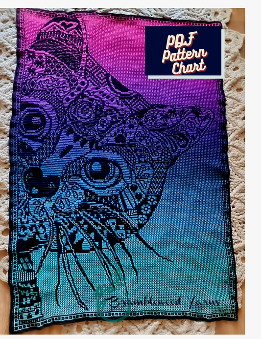 meowsaic blanket PDF crochet chart