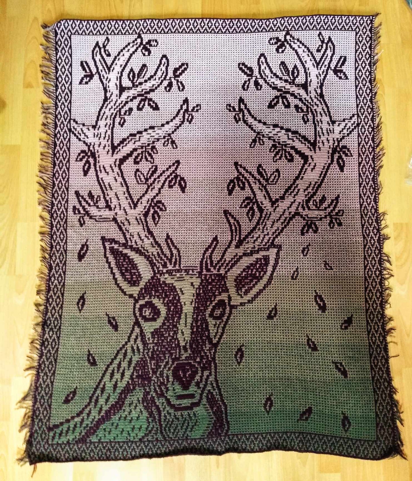 OHDEERSAIC MOSAIC BLANKET, PDF CHART ONLY, NO WRITTEN INSTRUCTIONS